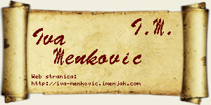 Iva Menković vizit kartica